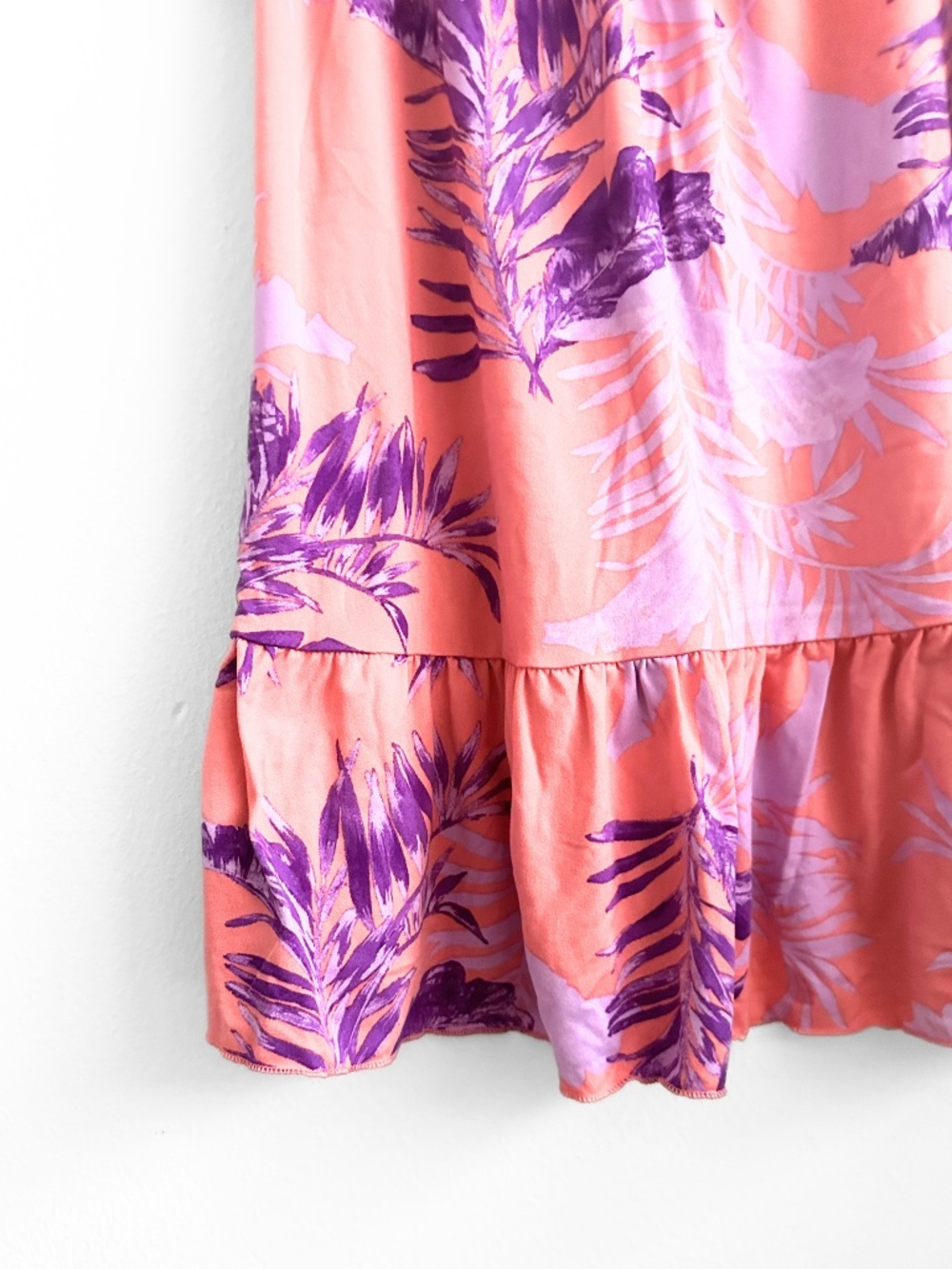 Joyspun Pretty Women's Night Dress Soft Sleepwear Tropical Tangerine & Purple XL - Picture 4 of 4